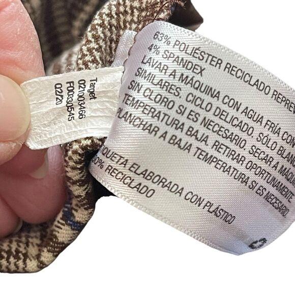 Ava & Viv Plus Size 22W Brown Plaid Mid-Rise Ankle Work Pants – FLAWED - Picture 10 of 10